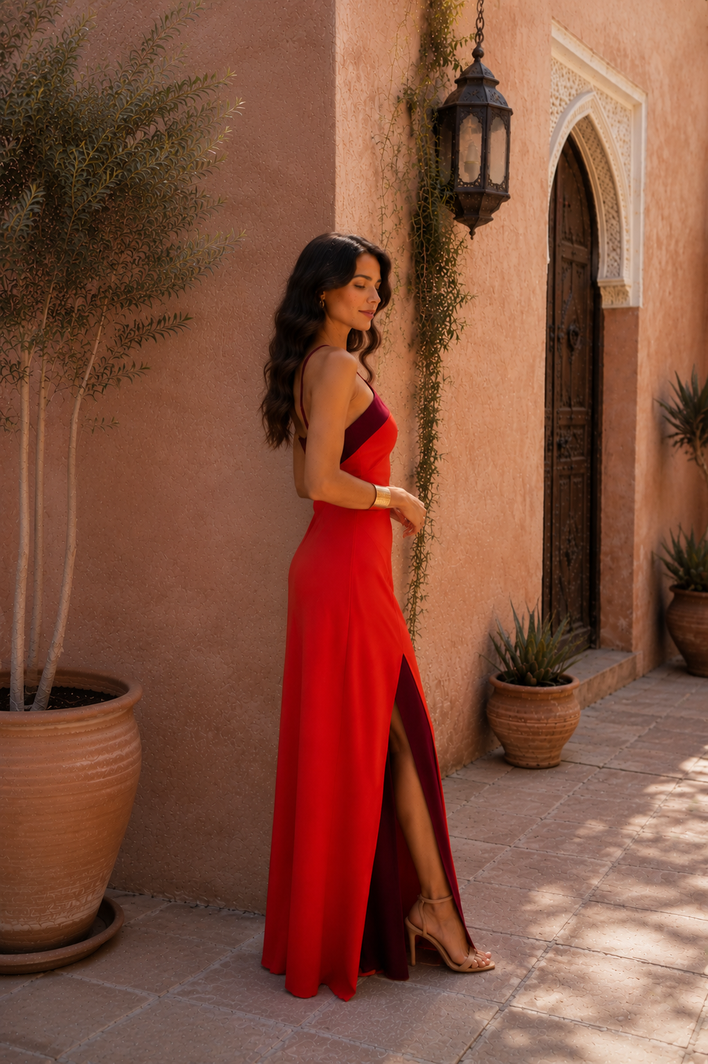 Vestido largo halter Renata
