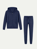 Amalfi - Conjunto Azul 100% cachemir puro