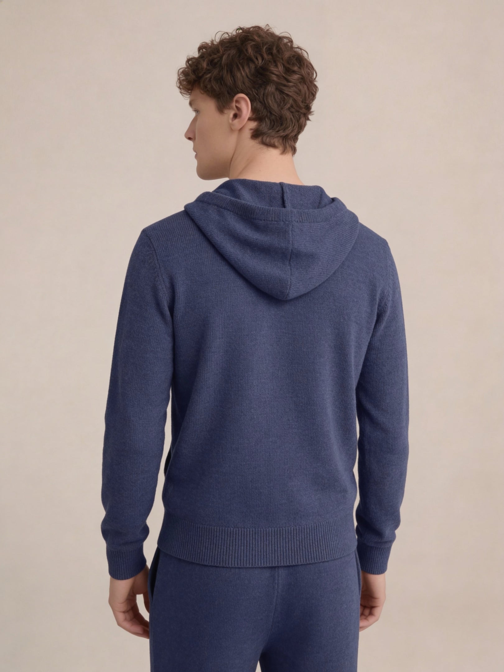 Amalfi - Conjunto Azul 100% cachemir puro