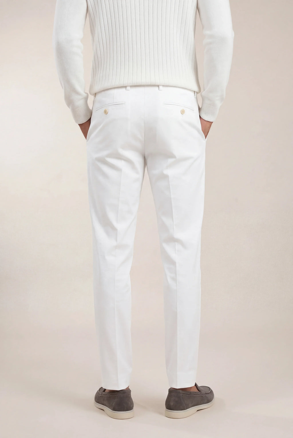 Pantalón Recto Slim Blanco