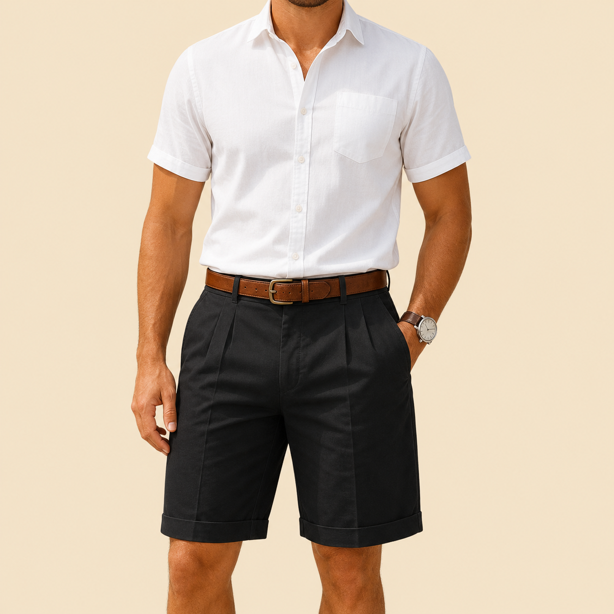 Hugo | Bermudas de verano con pliegues