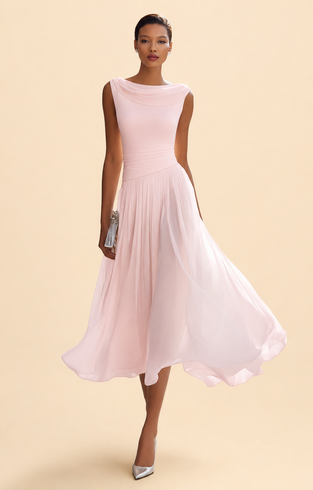 Carla | Vestido midi elegante para ceremonias