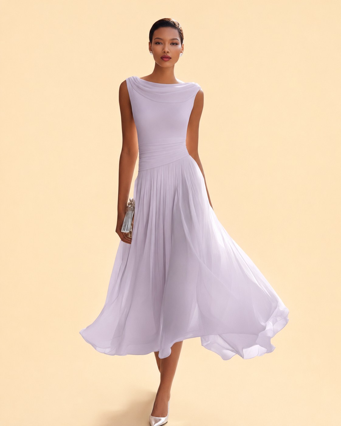 Carla | Vestido midi elegante para ceremonias