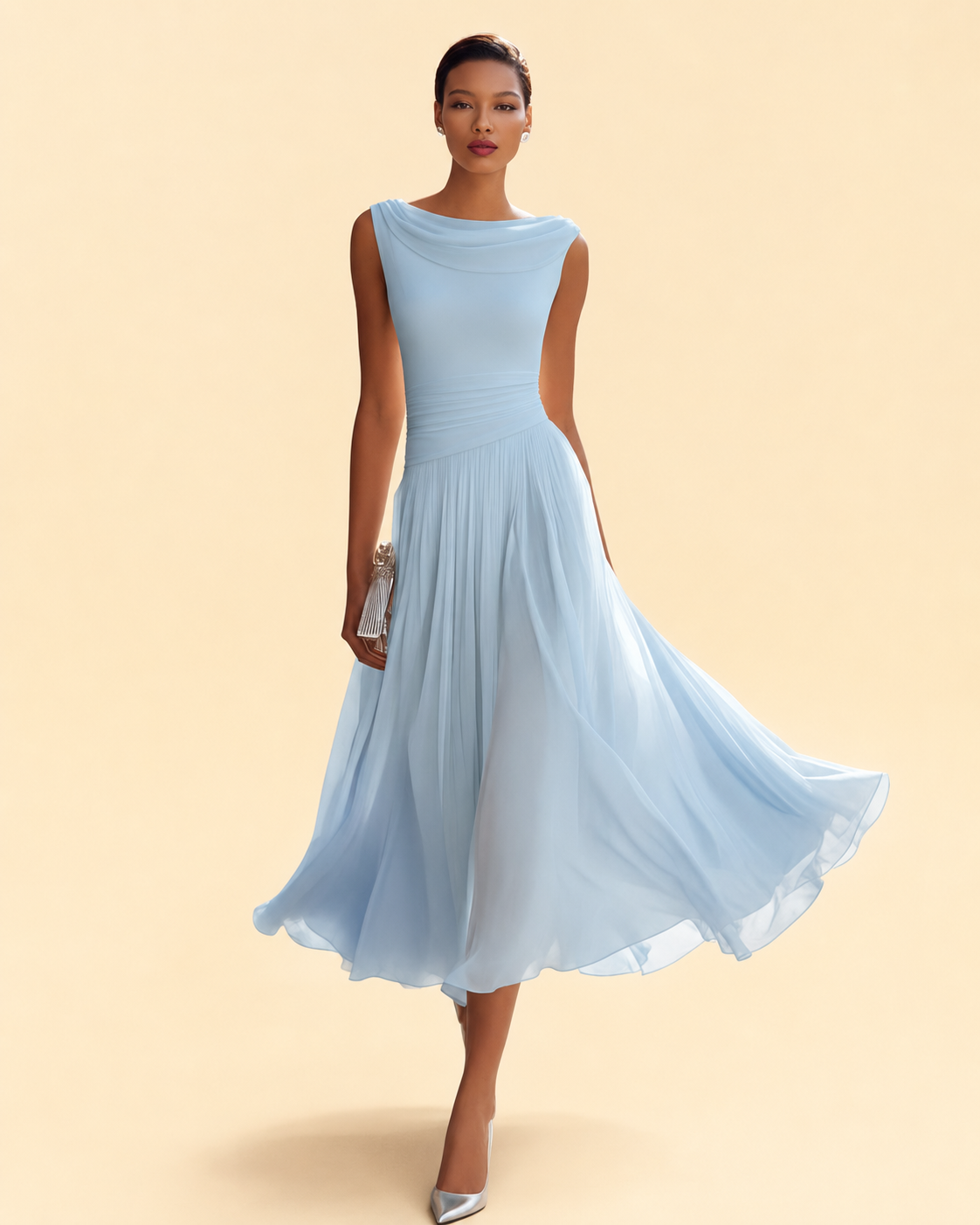Carla | Vestido midi elegante para ceremonias