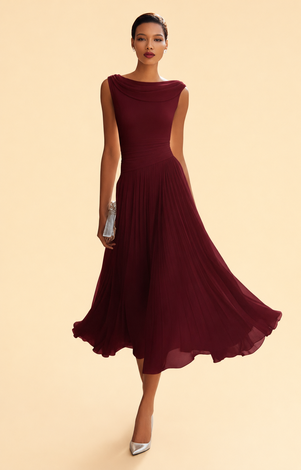 Carla | Vestido midi elegante para ceremonias