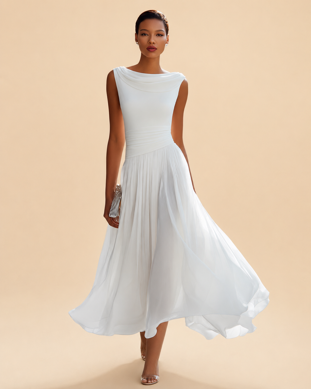 Carla | Vestido midi elegante para ceremonias