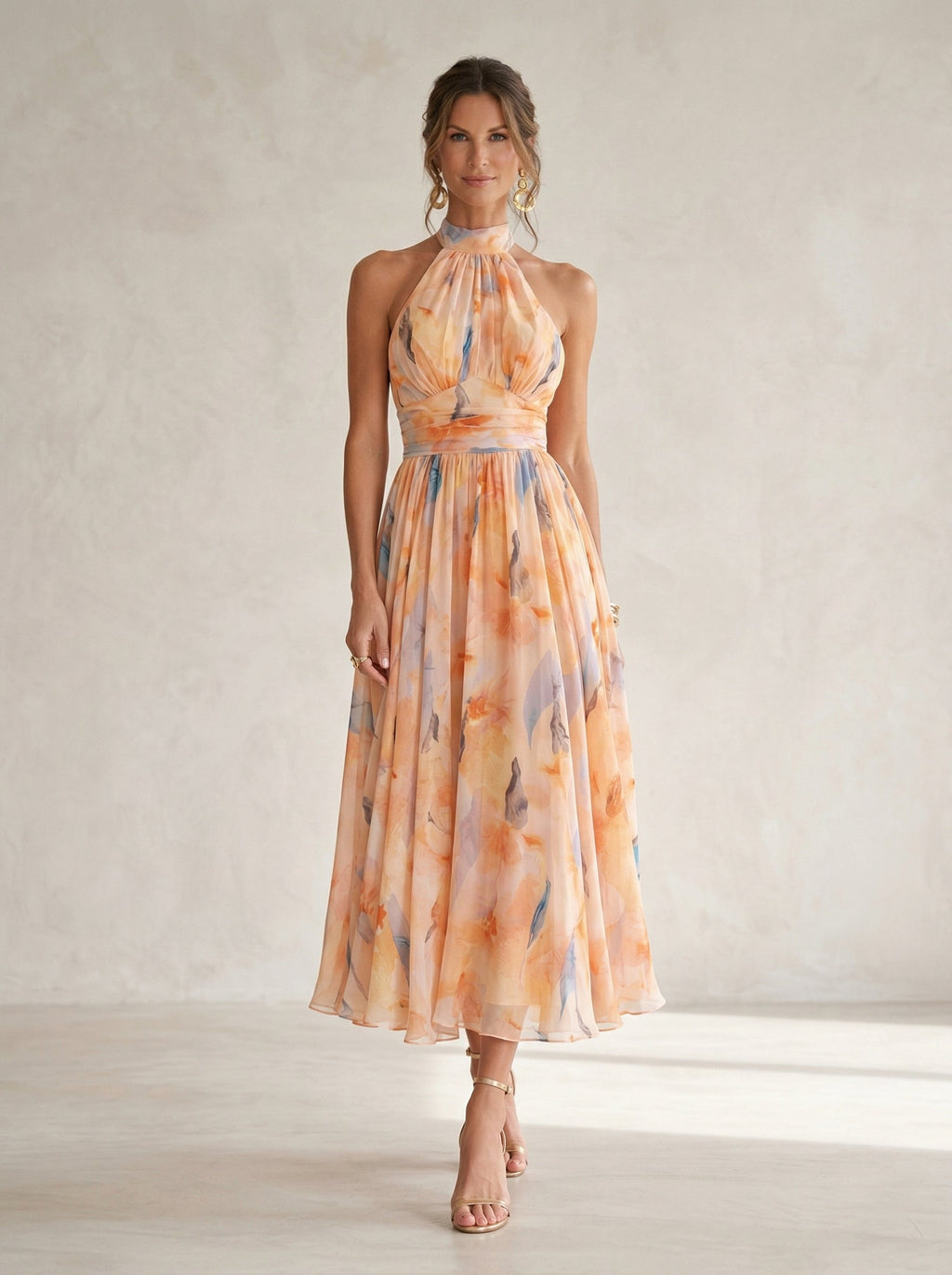 Vestido de Cuello Halter Aurora