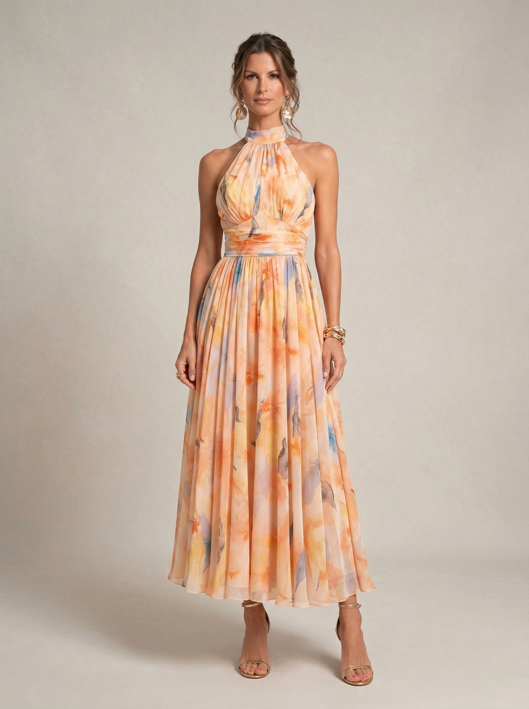 Vestido de Cuello Halter Aurora