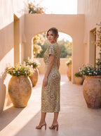 Vestido midi efecto estilizador Martina