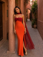 Vestido Largo Bicolor Noelia
