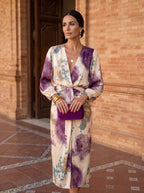 Vestido midi cuello en V Adriana