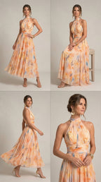Vestido de Cuello Halter Aurora