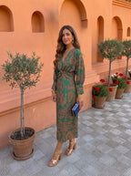 Vestido midi con estampado Valeria