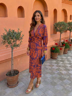 Vestido midi con estampado Valeria