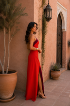 Vestido largo halter Renata