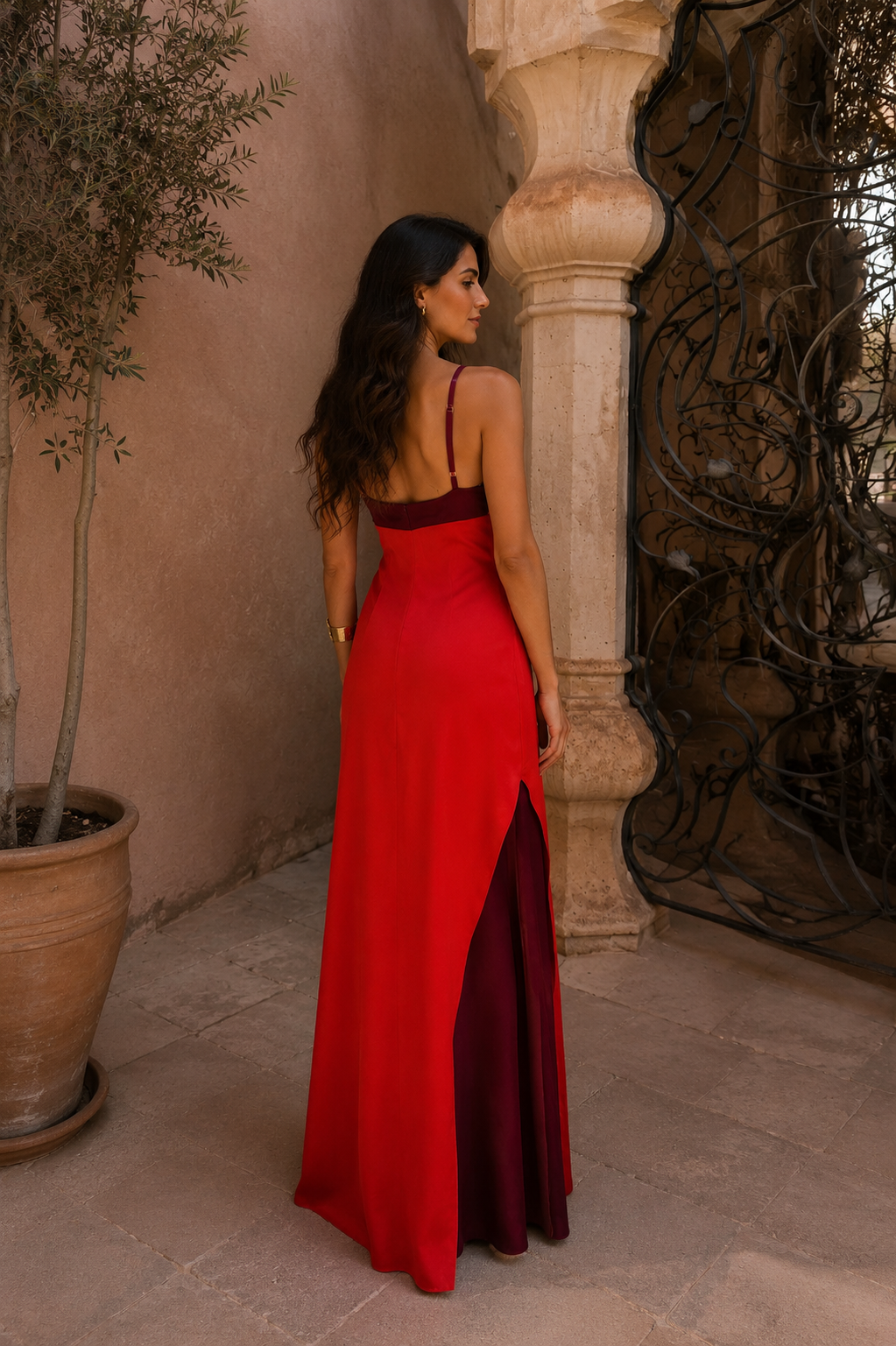 Vestido largo halter Renata