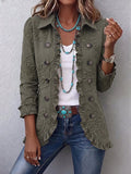 Claudia | Chaqueta estilo boho-chic con estampado floral, diseño utilitario y ribetes con volantes