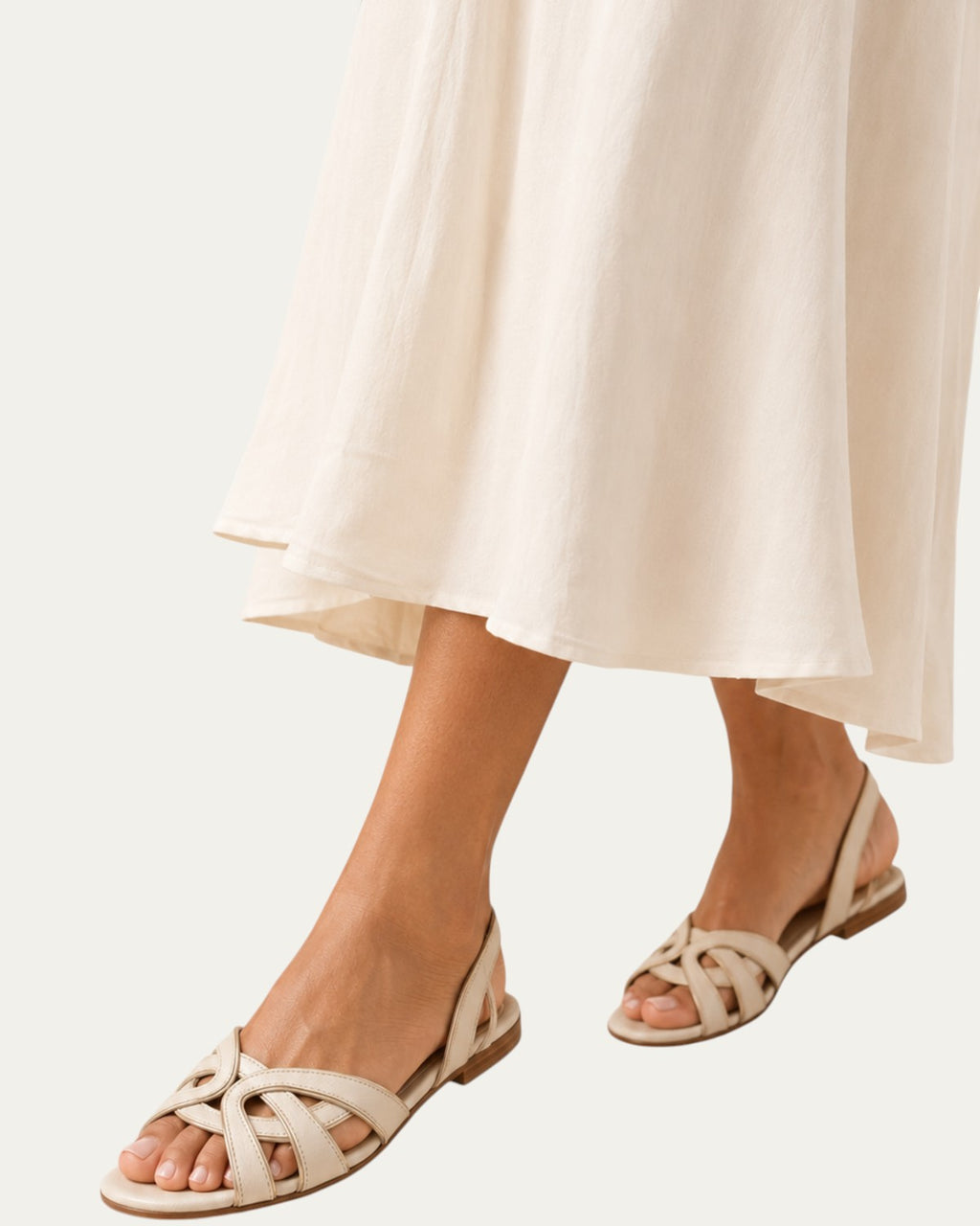 Sandalias Bellas Rosa de tiras cruzadas y tacón bajo, punta abierta