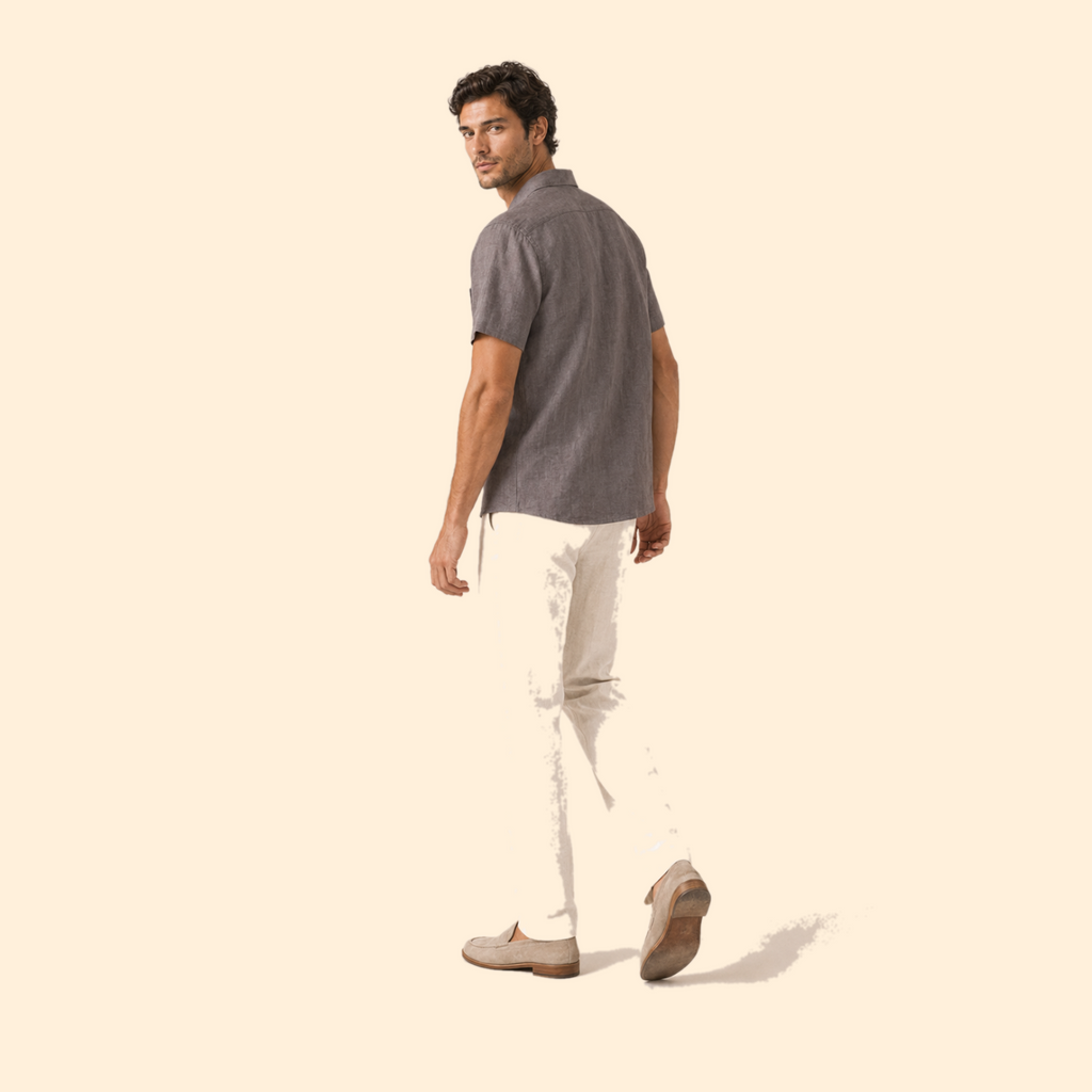Ponza | Camiseta de lino con dos botones (copia beige)