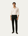 Pantalón recto slim negro Horizon para hombre, con cinturilla y bolsillos laterales