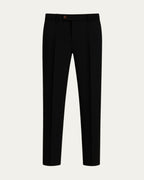 Pantalón Horizon recto slim negro para hombre, pierna recta, cierre con botón