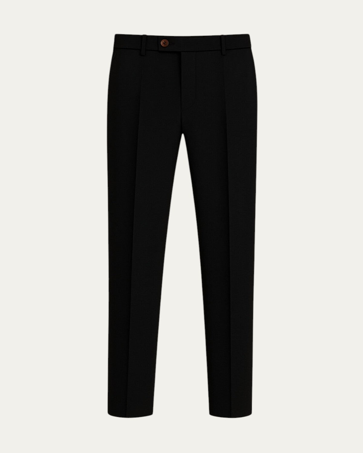 Pantalón Horizon recto slim negro para hombre, pierna recta, cierre con botón